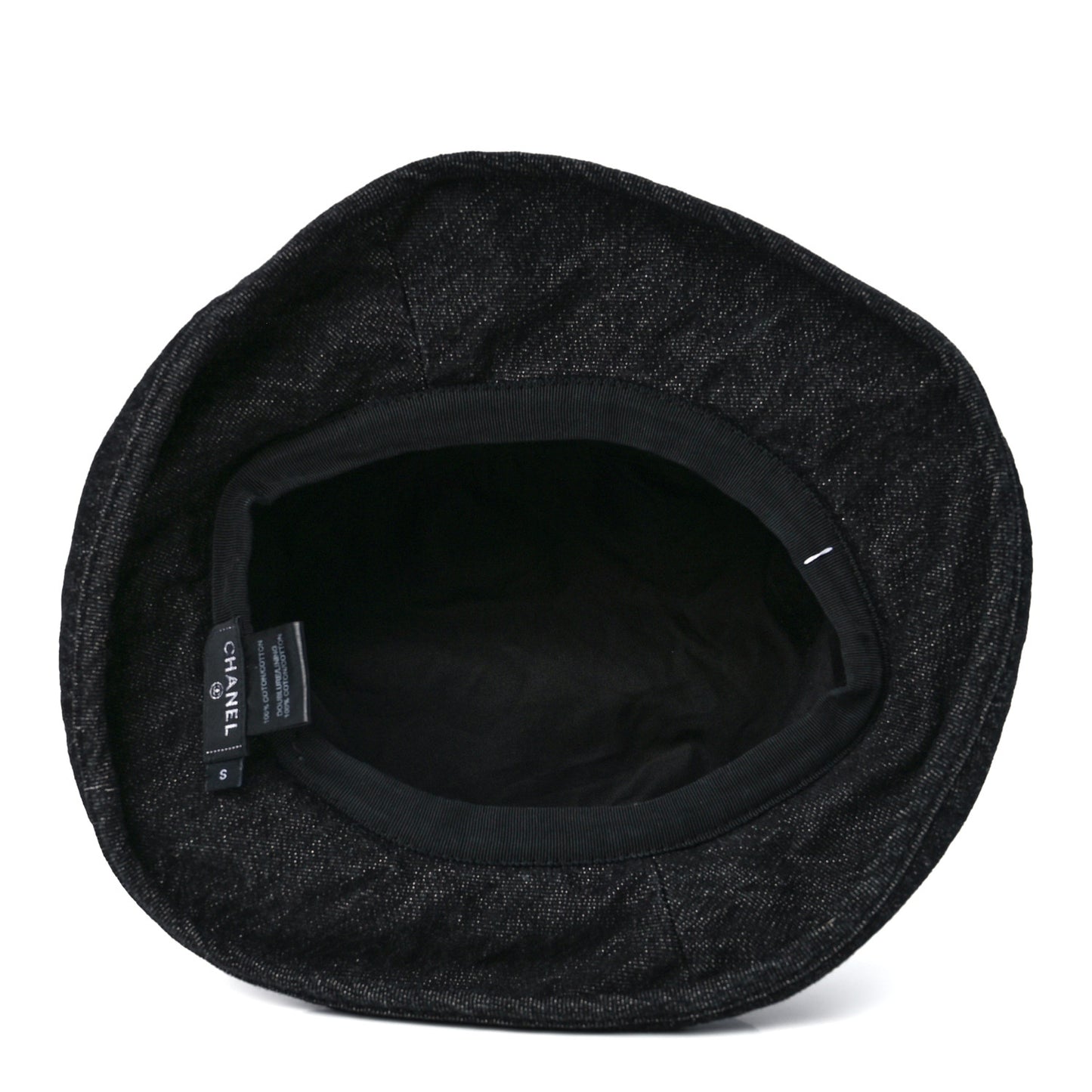 Denim Logo Bucket Hat S Black