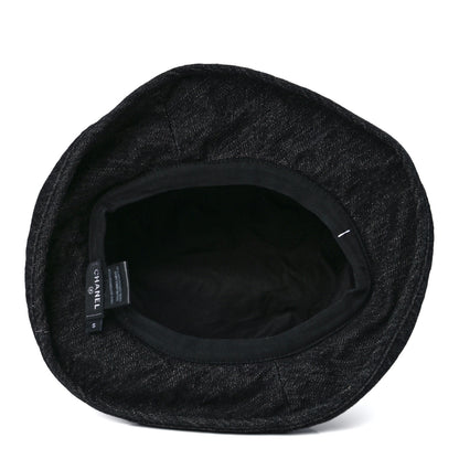 Chanel Denim Logo Bucket Hat S Black 6 of 7