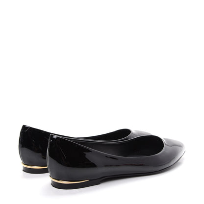 Louis Vuitton Patent Calfskin Eyeline Ballerina Flats 38 Black 4 of 10
