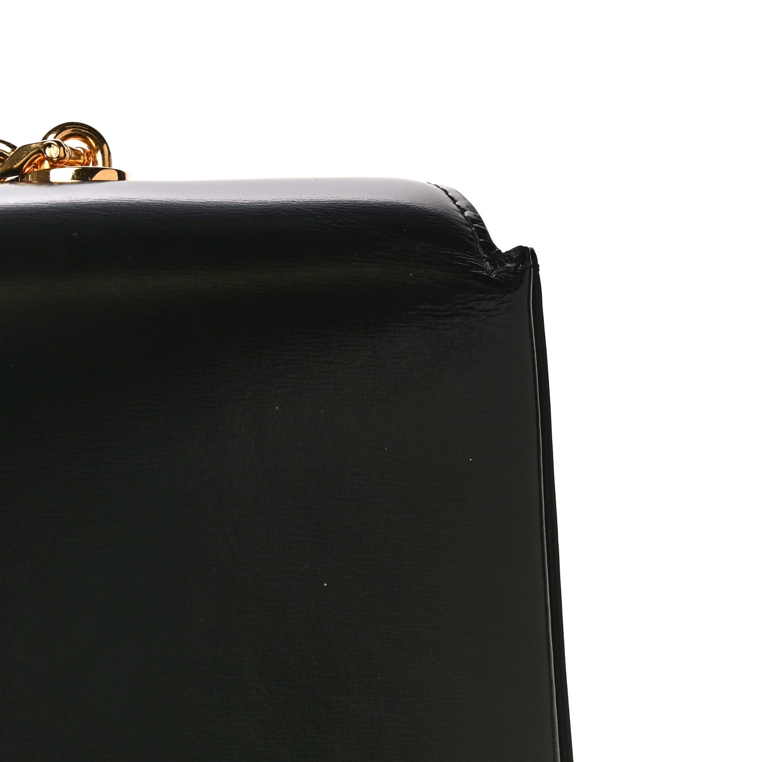 Celine Shiny Calfskin Triomphe Chain Bag Black 14 of 16