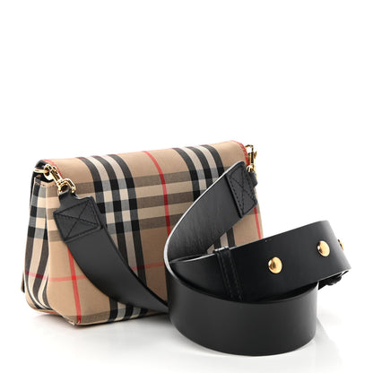 Burberry Vintage Check Hackberry Crossbody Bag Archive Beige Black 3 of 10
