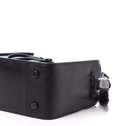 3.1 Phillip Lim 3.1 Denim Smooth Calfskin Mini Soleil Bucket Bag Blue Black 9 of 10