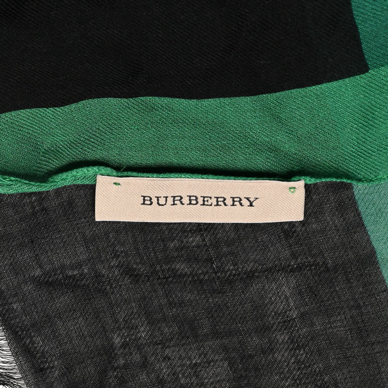 Burberry Modal Cashmere Multi Striped Scarf Bright Forest Green 5 of 5
