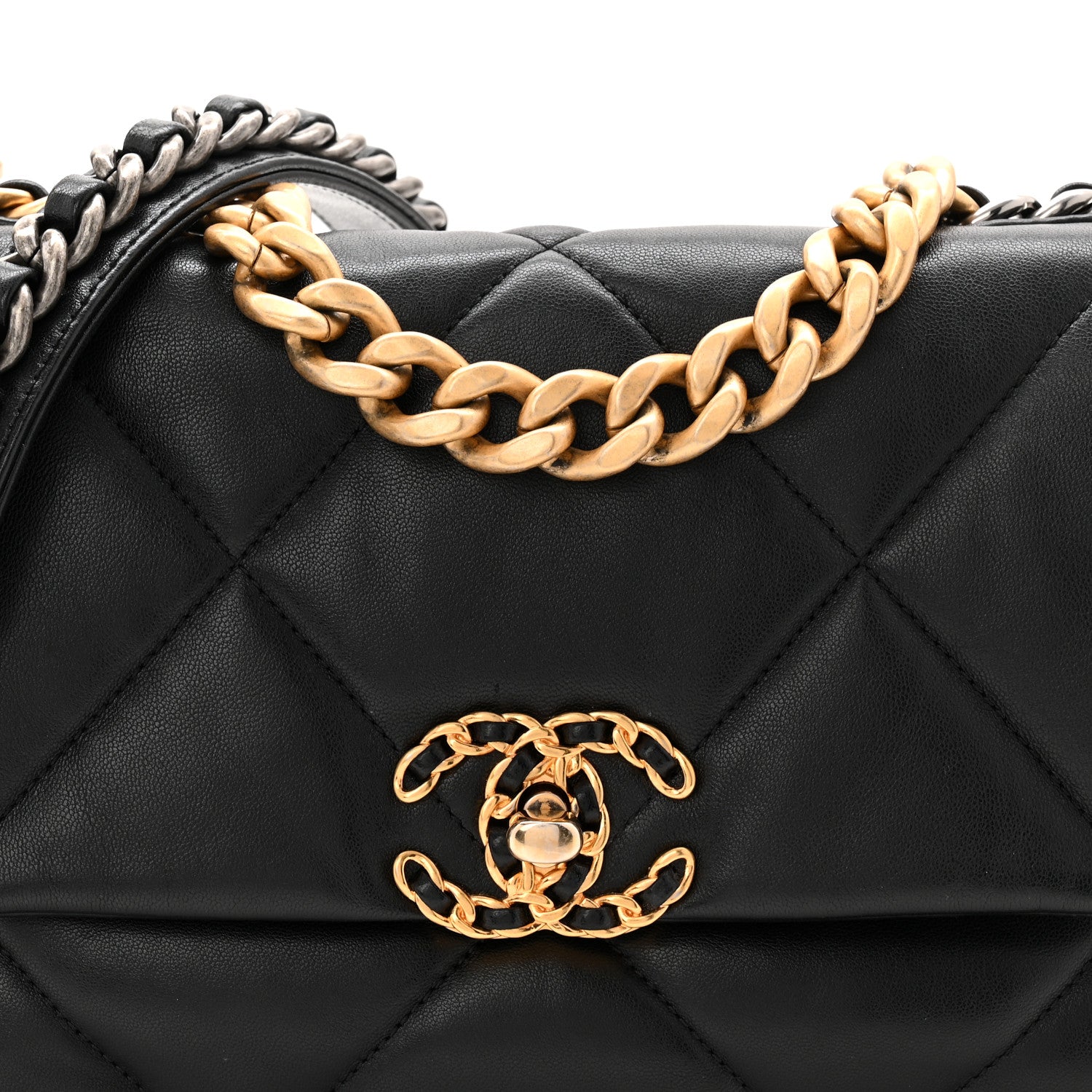 Chanel Lambskin Quilted Medium Chanel 19 Flap Black 8 of 10