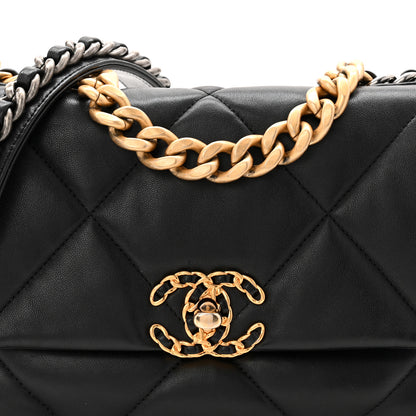 Chanel Lambskin Quilted Medium Chanel 19 Flap Black 8 of 10