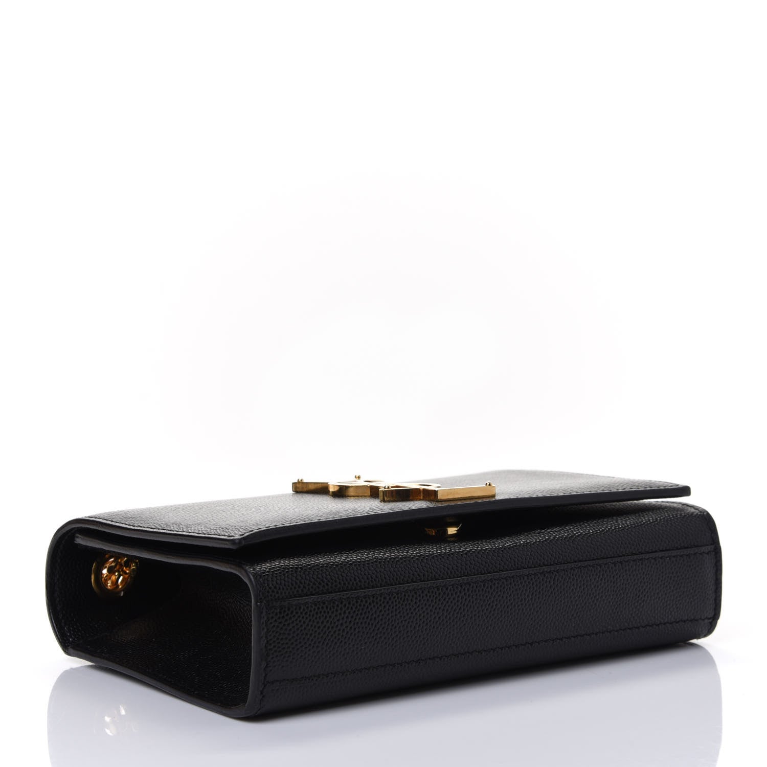 Saint Laurent Grain De Poudre Small Monogram Kate Satchel Black 3 of 4