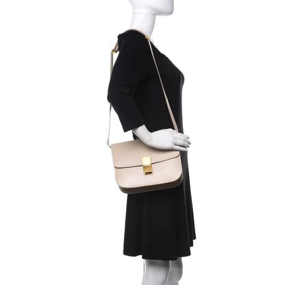 Celine Box Calfskin Medium Classic Box Flap Bag Powder 2 of 14