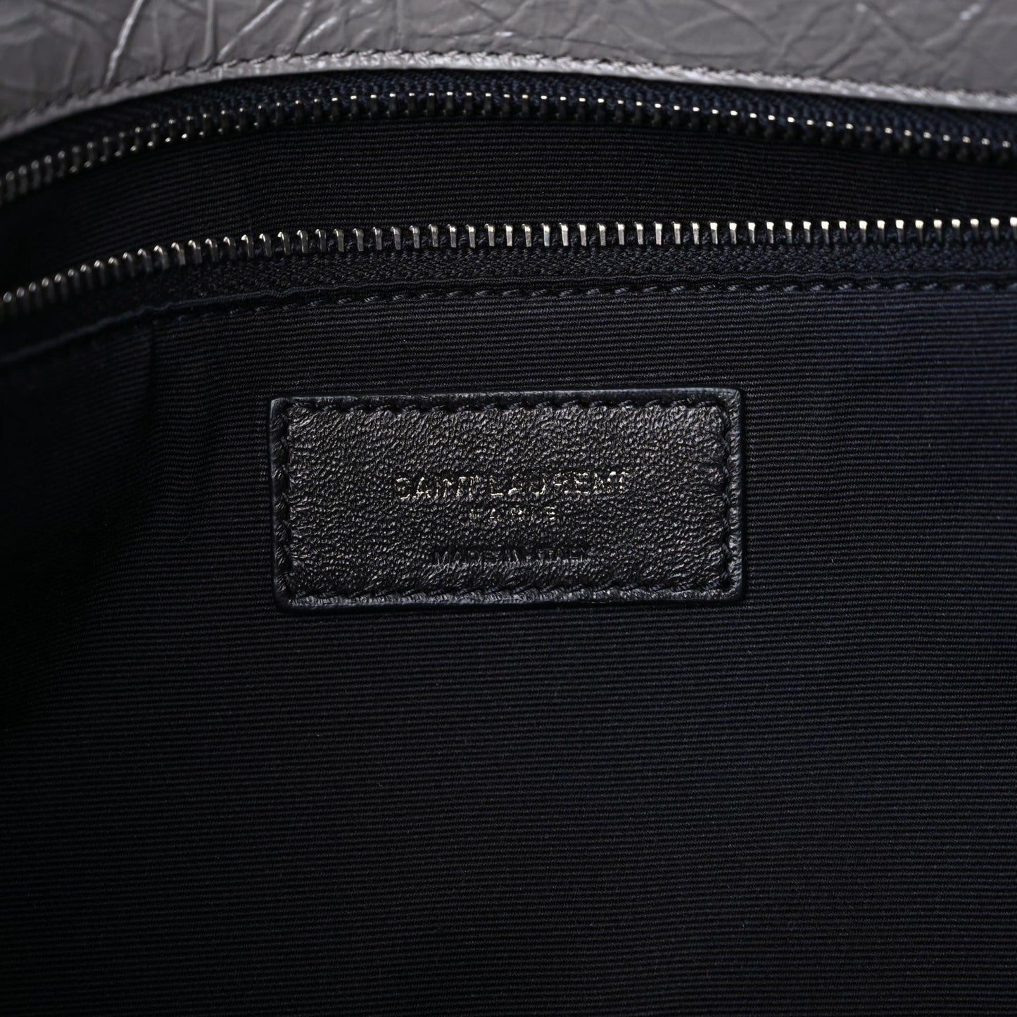 Crinkled Calfskin Matelasse Monogram Large Niki Chain Satchel Fog