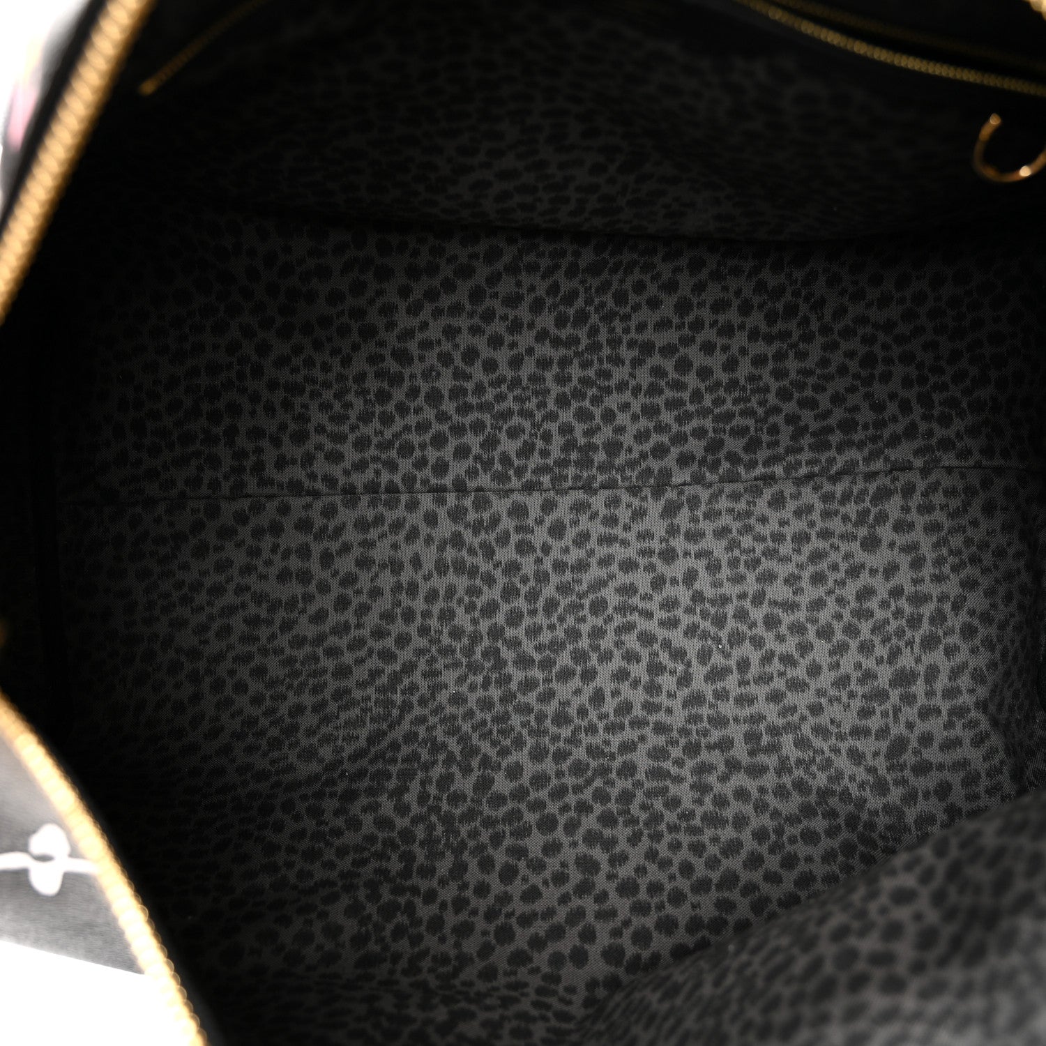 Louis Vuitton Monogram Giant Wild At Heart Keepall Bandouliere 45 Black 4 of 8