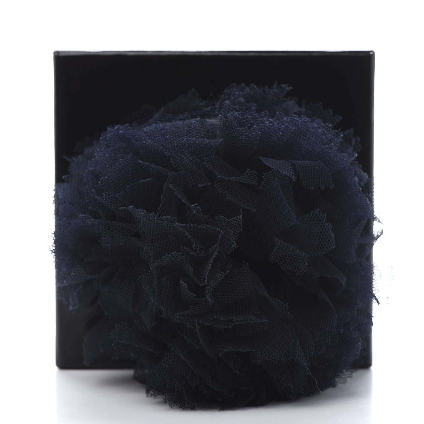 Tulle Camellia Brooch Navy Blue