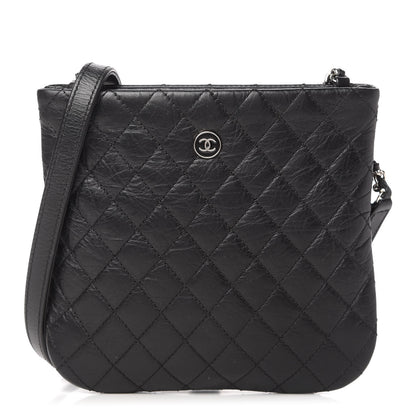 Chanel Aged Calfskin Quilted Crossbody Bag Black 1 of 10