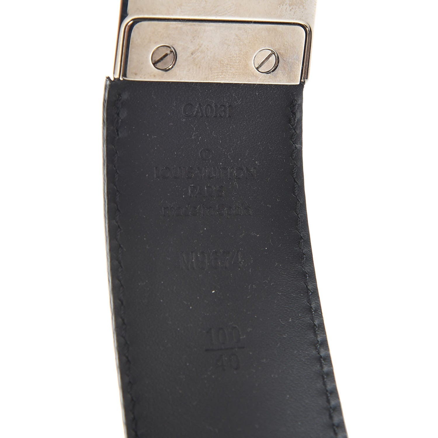 Louis Vuitton Damier Infini Calfskin 35mm Belt 100 40 Black 3 of 5
