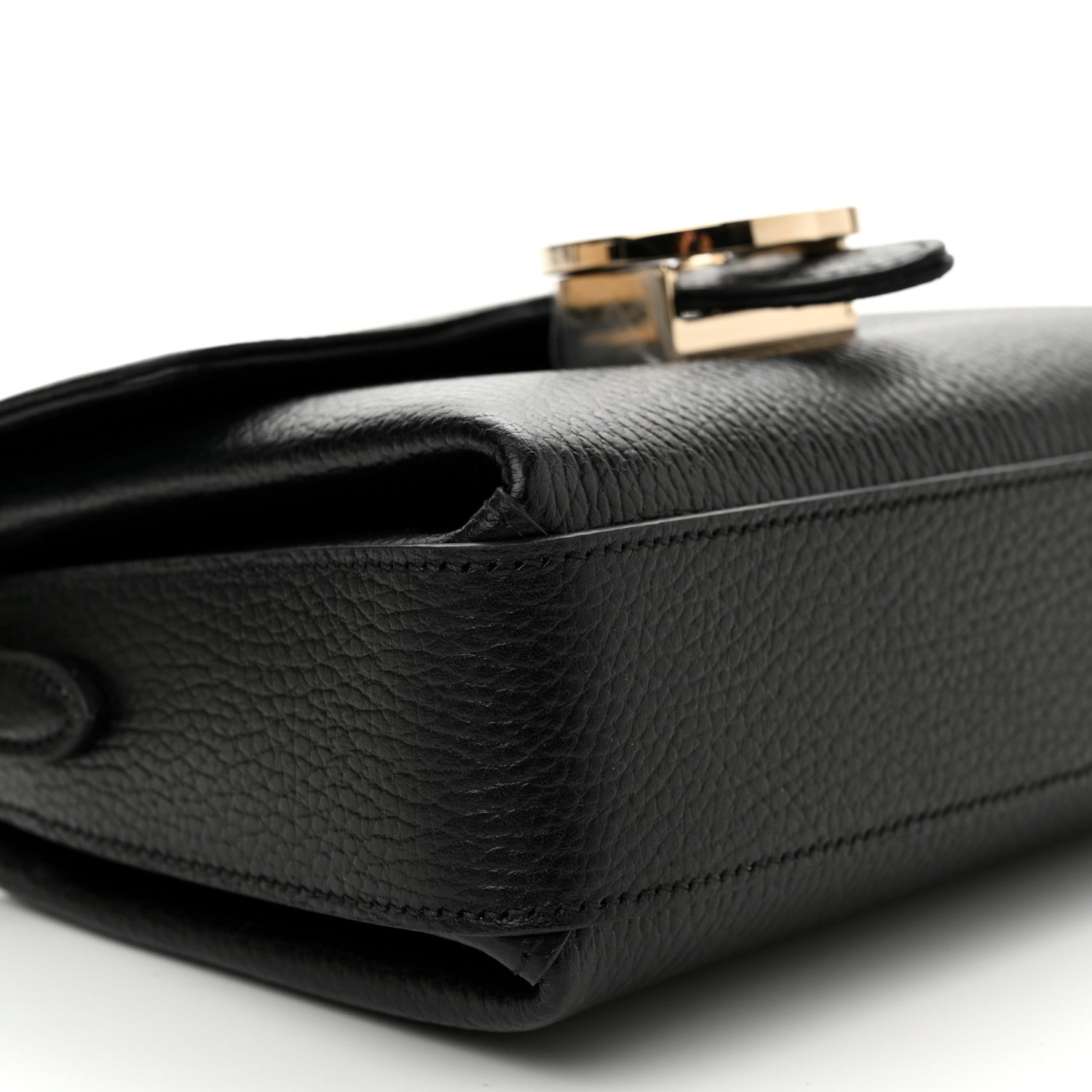 Gucci Dollar Calfskin Interlocking G Crossbody Bag Black 8 of 9
