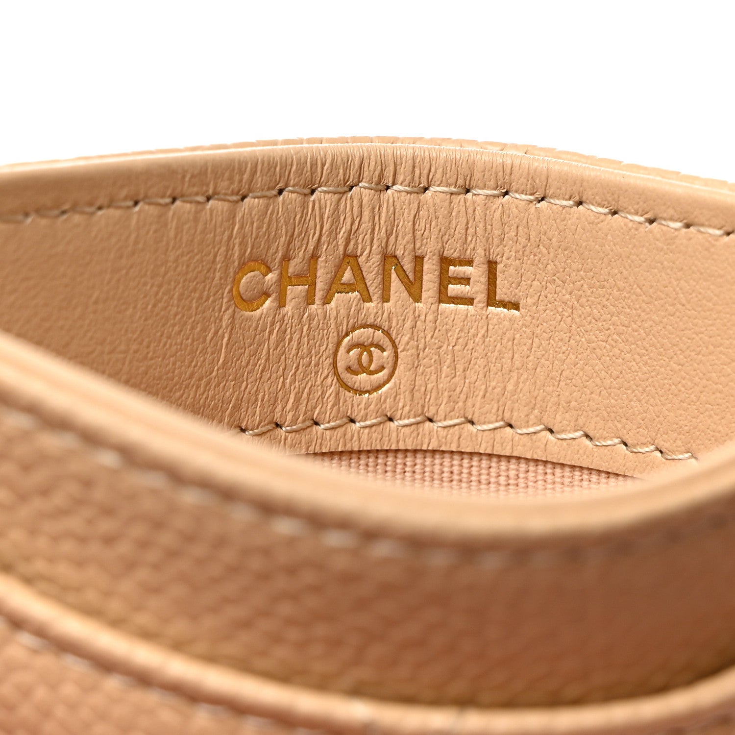 Chanel Caviar Quilted Card Holder Beige 7 of 8