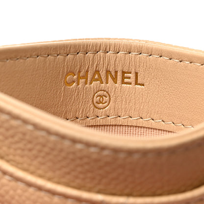 Chanel Caviar Quilted Card Holder Beige 7 of 8