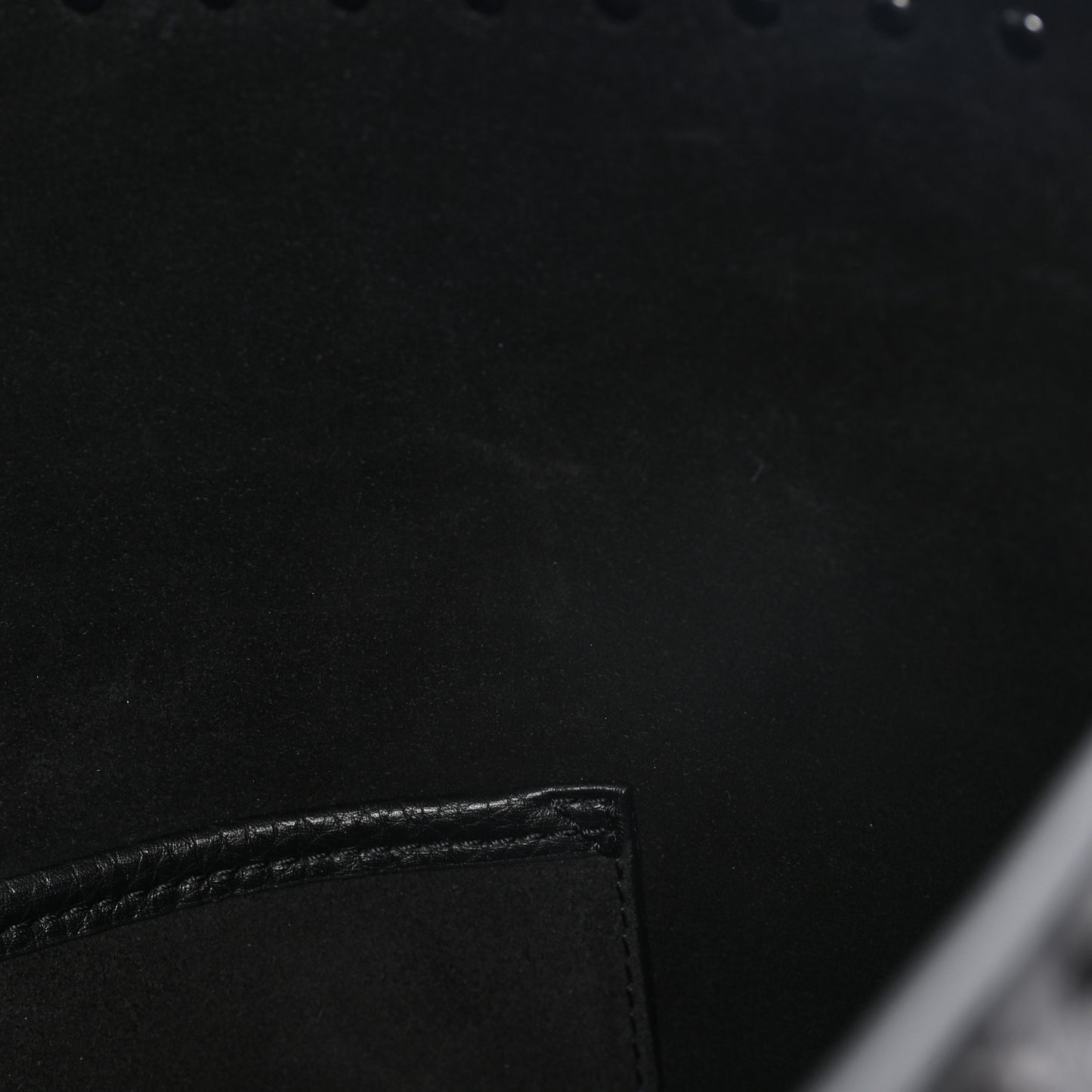 Grained Calfskin Rockstud Shoulder Tote Black