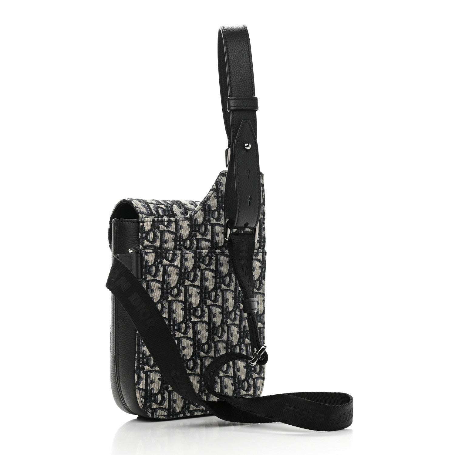 Christian Dior Oblique Saddle Pouch Blue 3 of 10