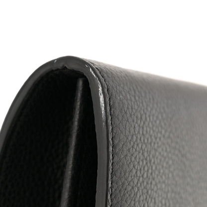 Versace Grained Calfskin Virtus Wallet On Chain Black 11 of 13