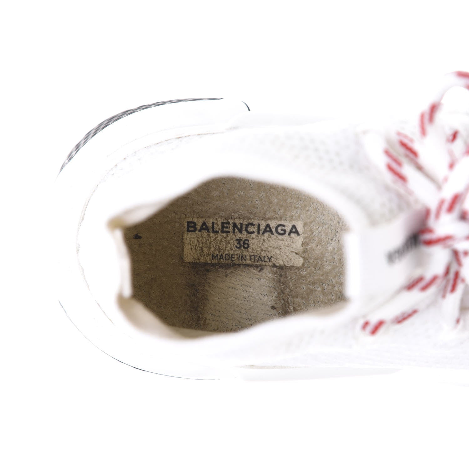 Balenciaga Knit Womens Speed Lace Up Sneakers 36 White 7 of 10