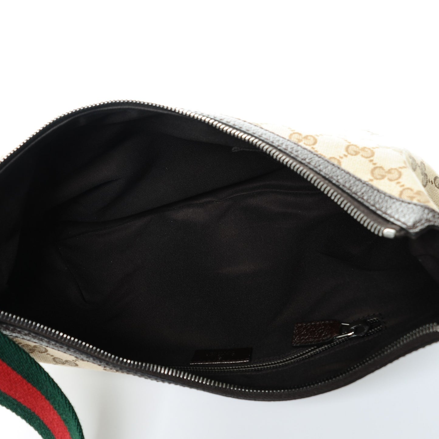 Monogram Web Medium Half Moon Hobo Dark Brown