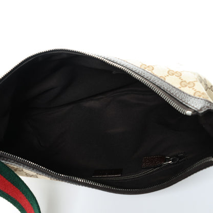 Gucci Monogram Web Medium Half Moon Hobo Dark Brown 5 of 6