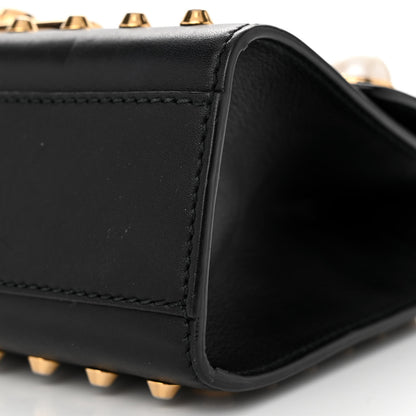 Gucci Calfskin Studded Small Padlock Shoulder Bag Black 11 of 15