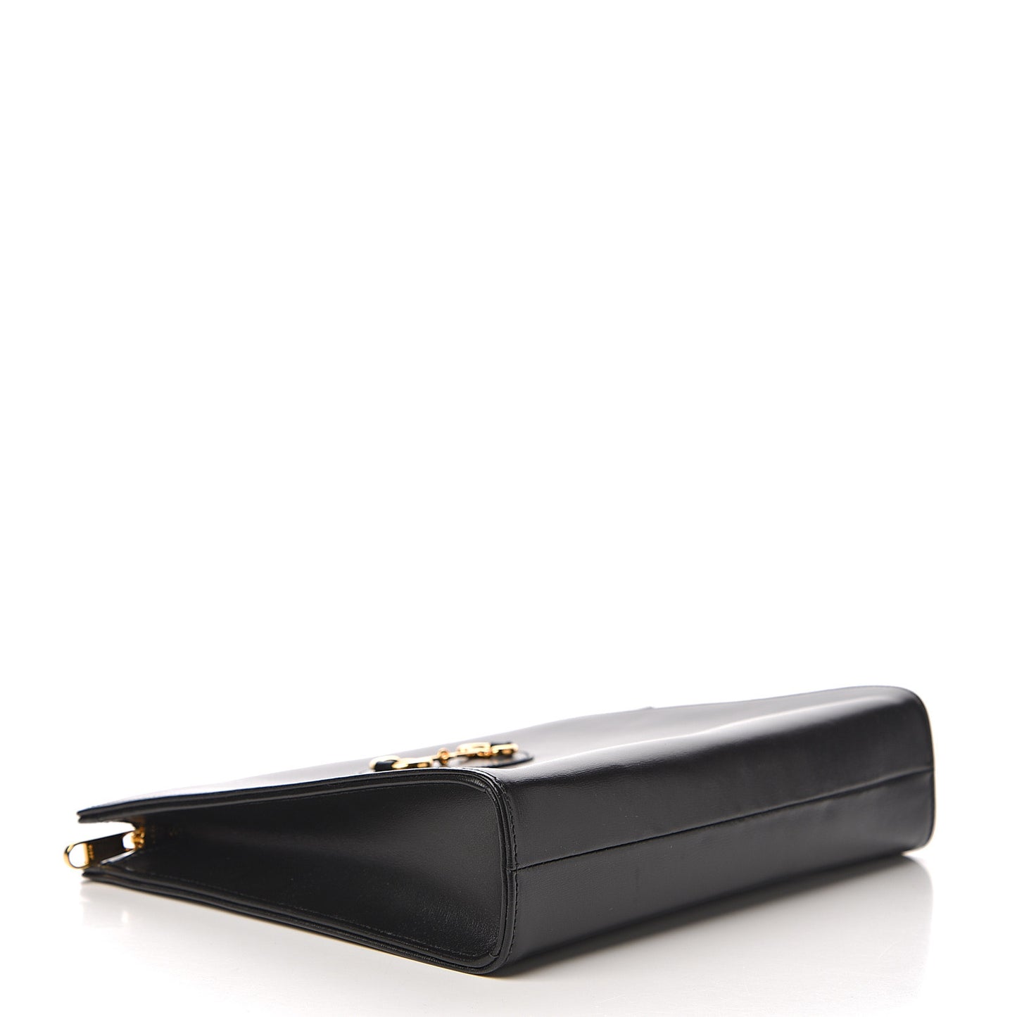 Textured Calfskin Horsebit 1955 Zip Pouch Black
