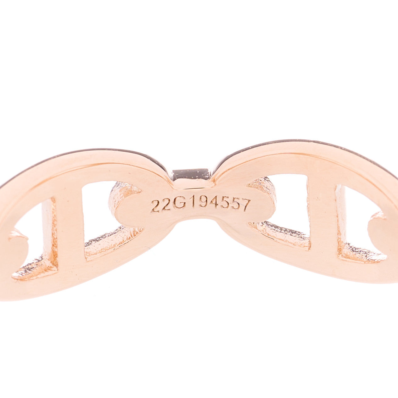 18K Rose Gold PM Chaine d'Ancre Enchainee Ring 58 8.25