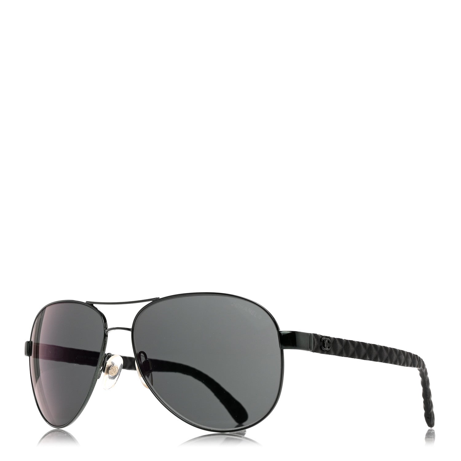 Chanel Pilot Summer Aviator Sunglasses 4204-Q Black 1 of 8