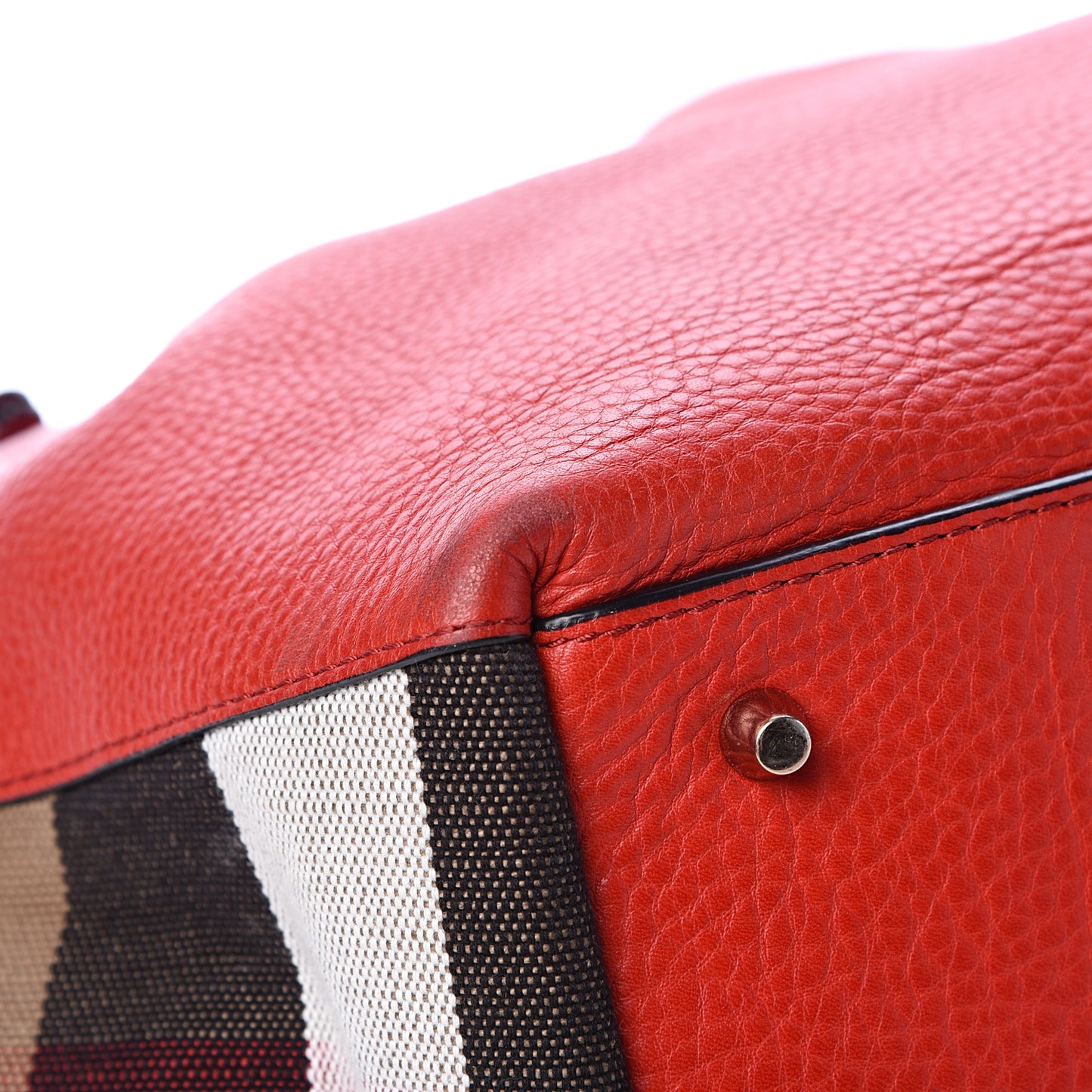 Grainy Calfskin House Check Medium Maidstone Red