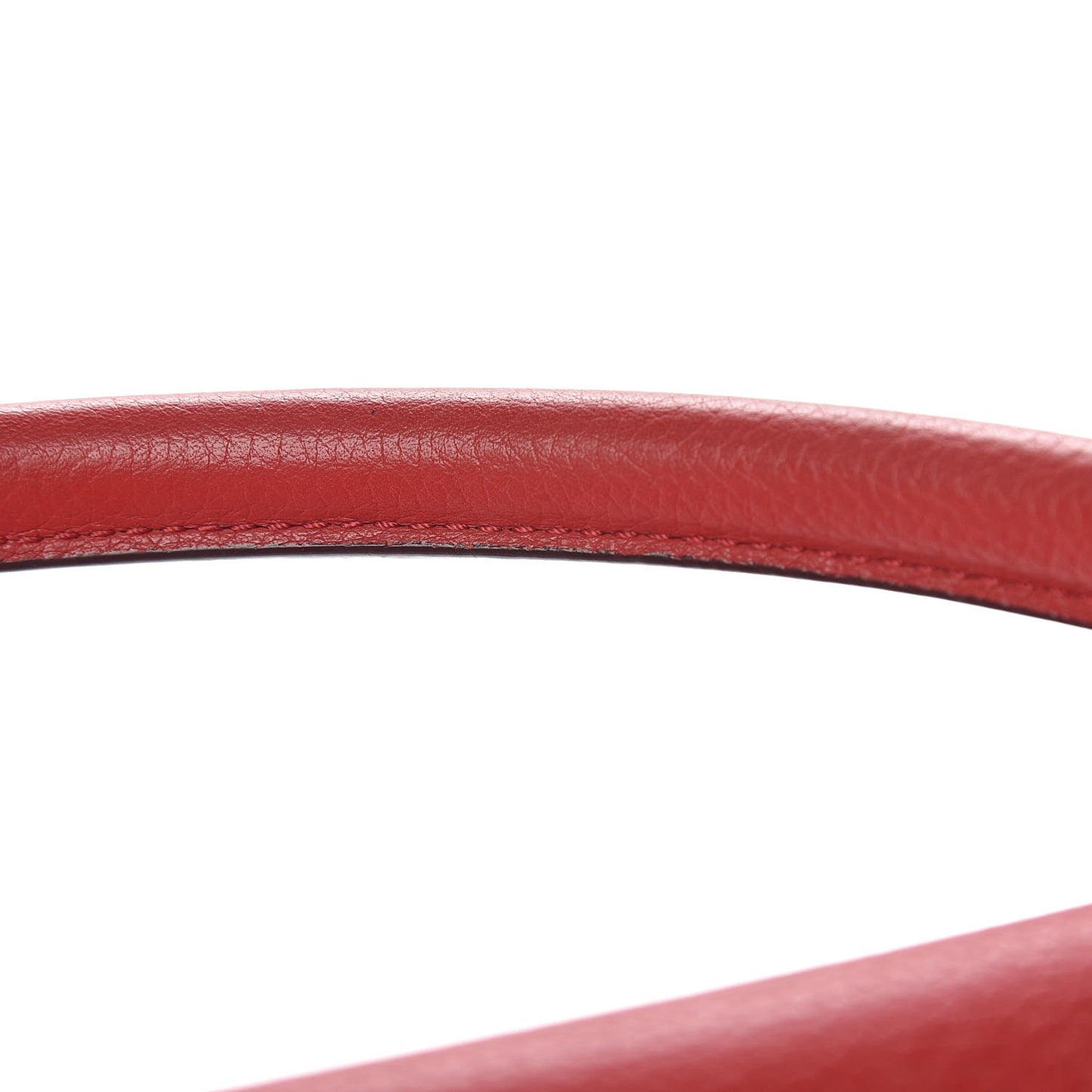 Drummed Calfskin Suede Medium Trapeze Coquelicot