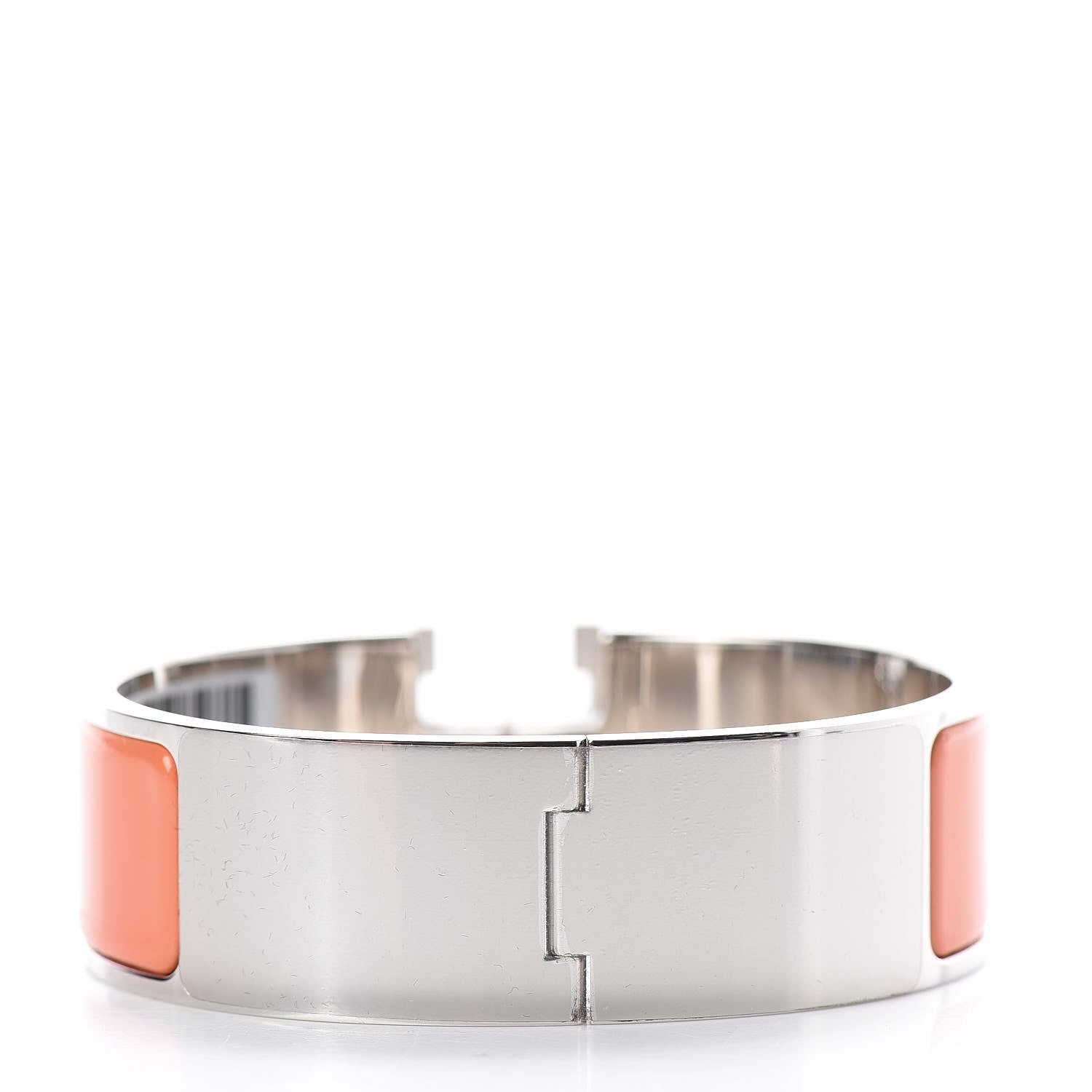 Hermes Enamel Wide Clic Clac H Bracelet GM Peach Melba 3 of 4