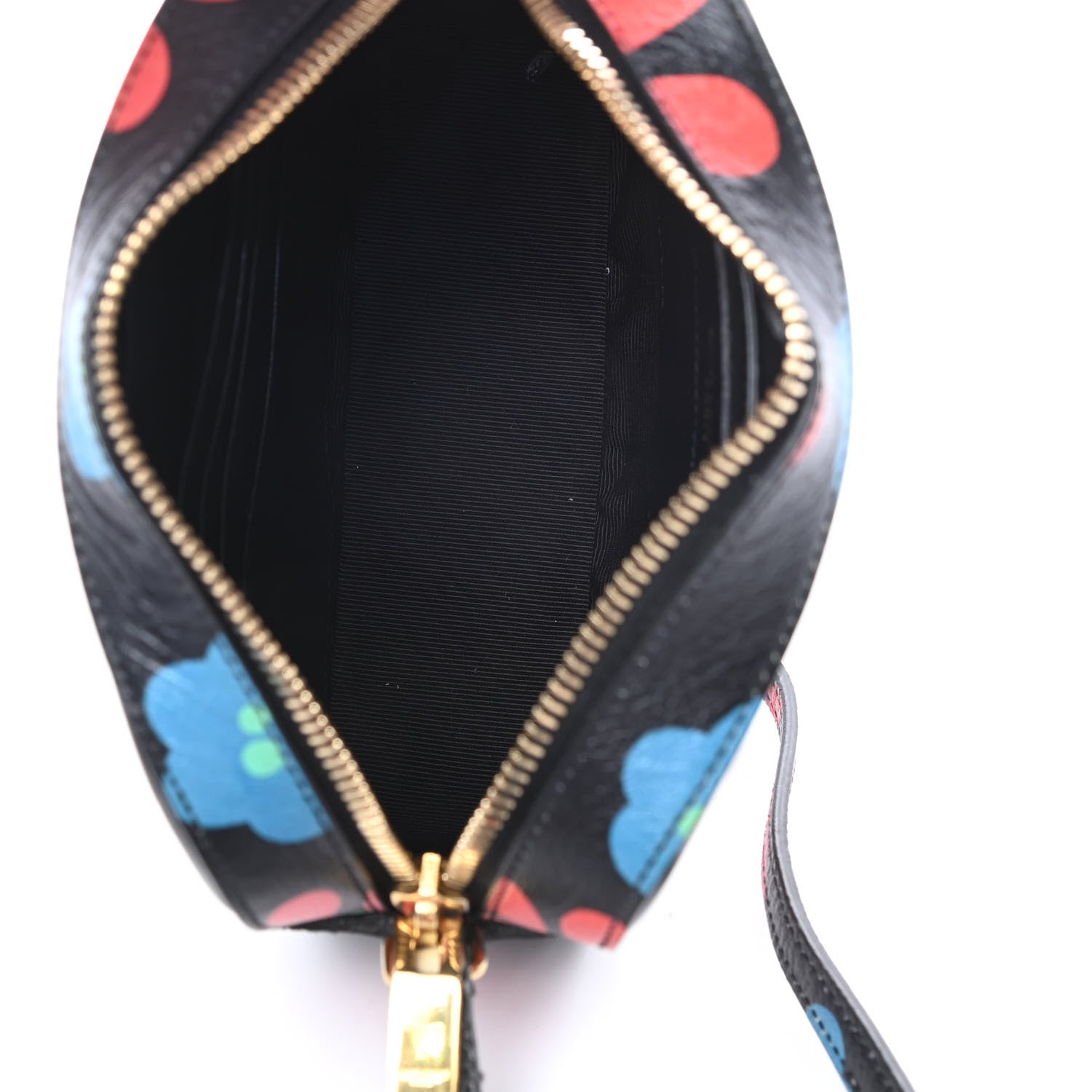 Saint Laurent Calfskin Floral Print Small Classic Monogram Camera Bag Black 5 of 11