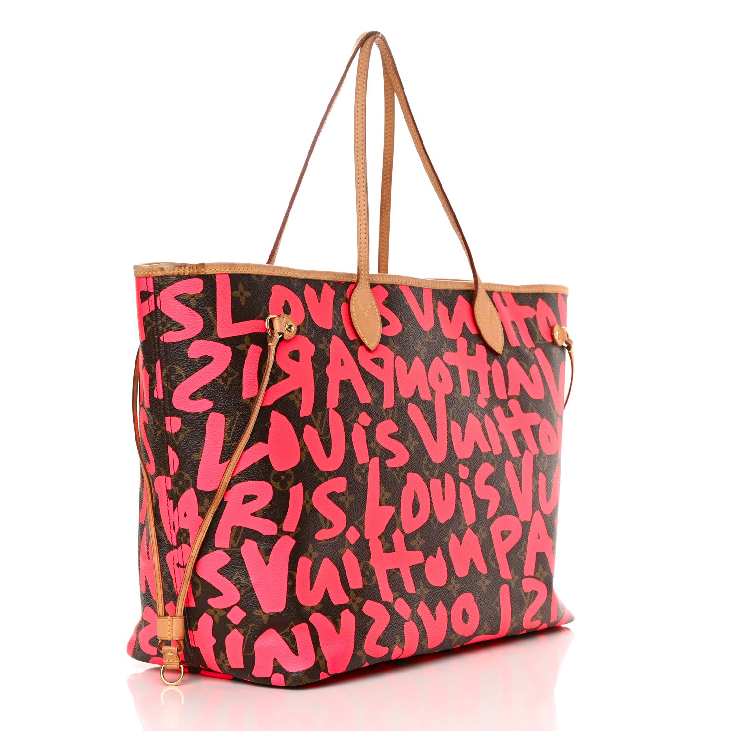 Louis Vuitton Monogram Graffiti Neverfull GM Fuchsia 3 of 22