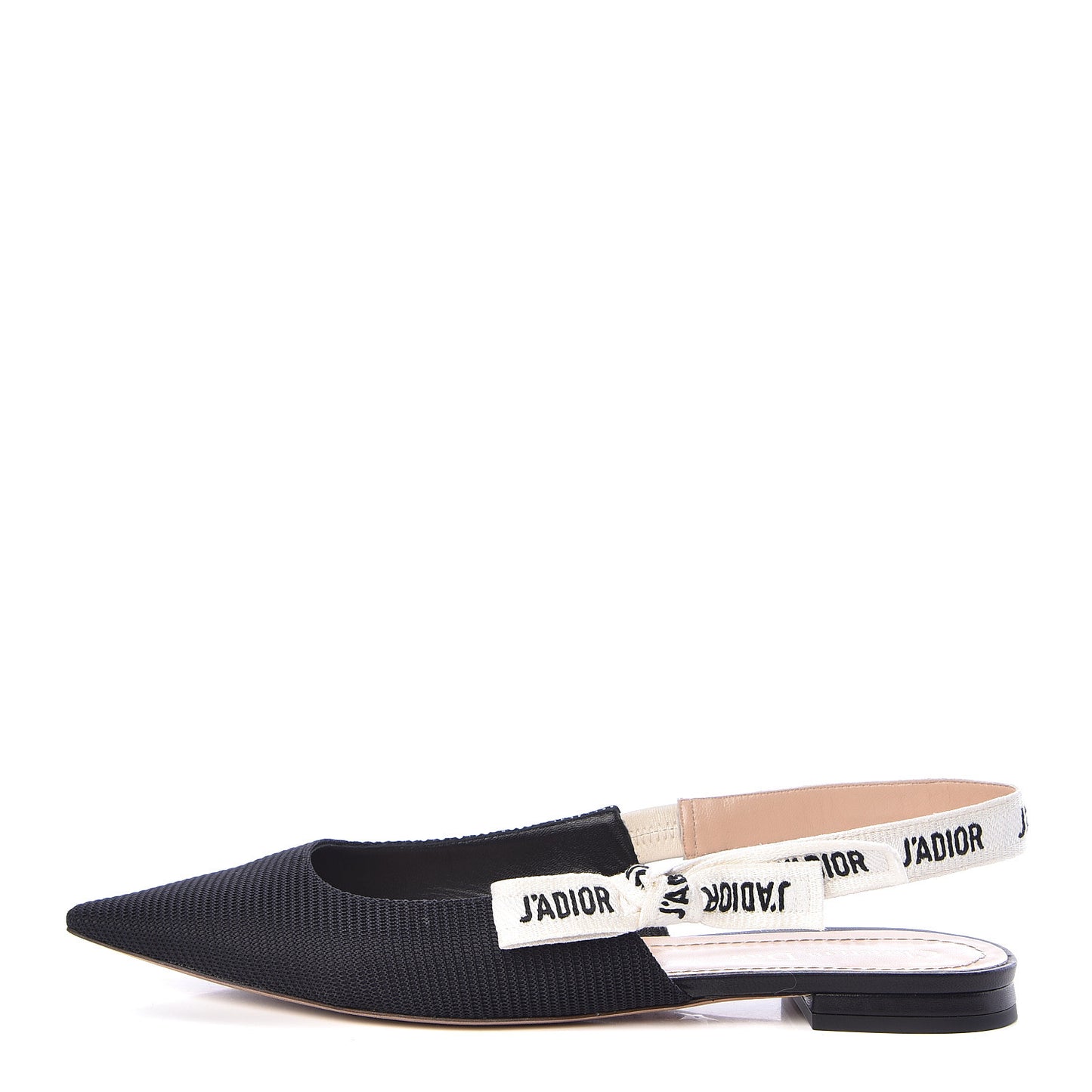 Technical Canvas Ribbon J'Adior Slingback Ballet Flats 40 Black
