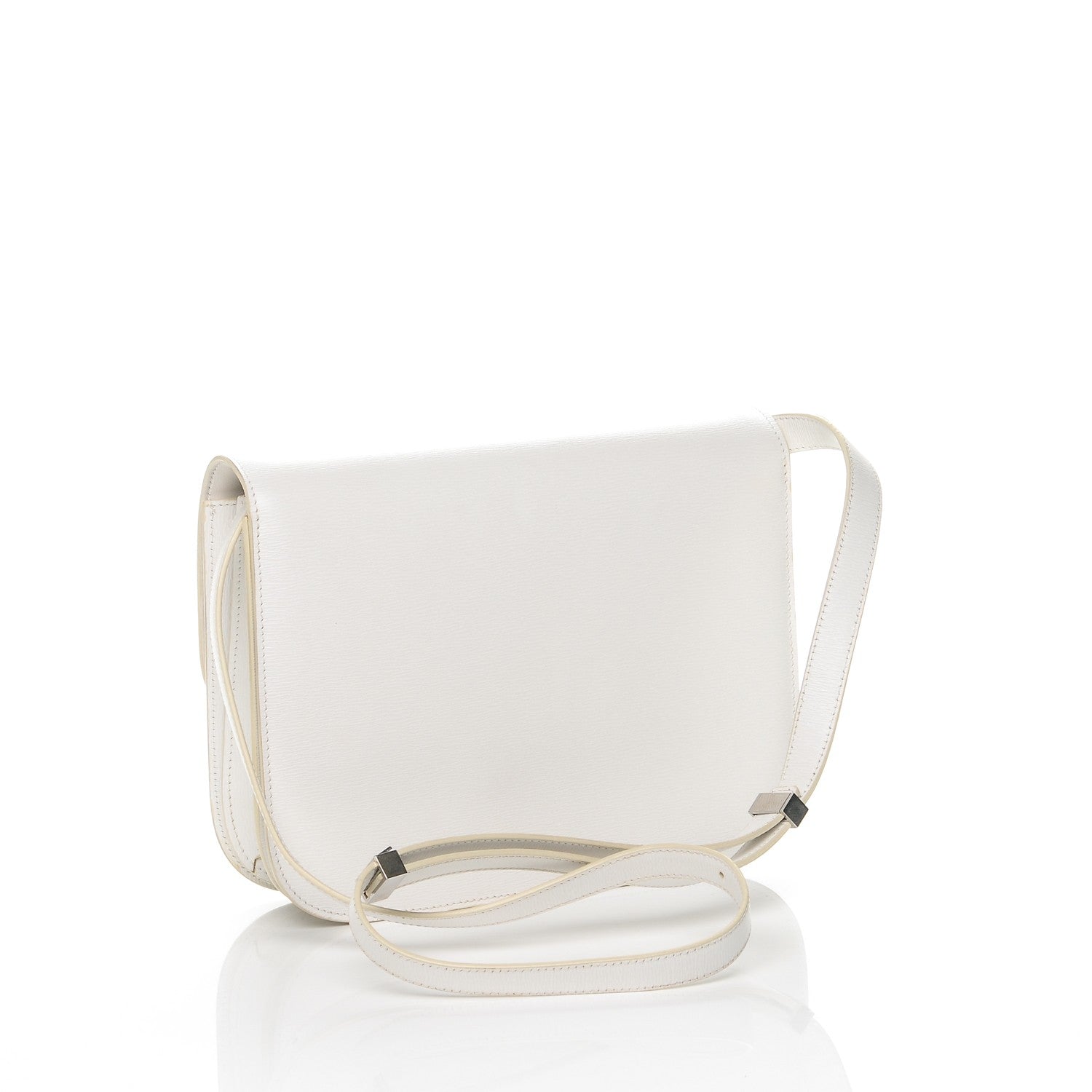 Celine Liege Calfskin Medium Classic Box Flap Bag White 3 of 7