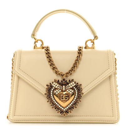 Dolce & Gabbana Smooth Calfskin Small Devotion Envelope Top Handle Bag Light Beige 1 of 11