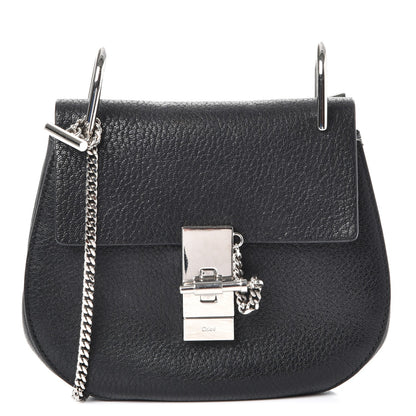 Chloe Grained Lambskin Mini Drew Shoulder Bag Black 1 of 8