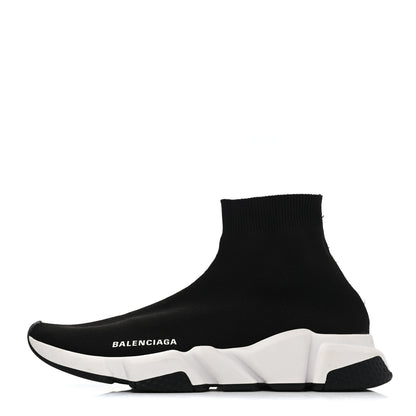 Balenciaga Neoprene Knit Womens Speed Sneakers 41 Black White 1 of 4