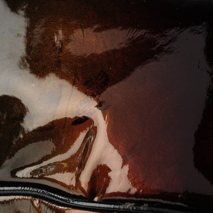 Gucci Patent Large Indy Top Handle Bag Bronze Black 12 of 17