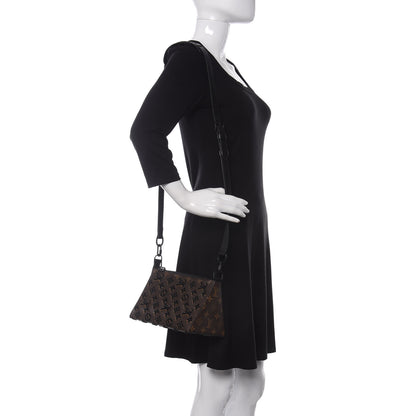 Louis Vuitton Monogram Tuffetage Triangle Messenger Black 2 of 10