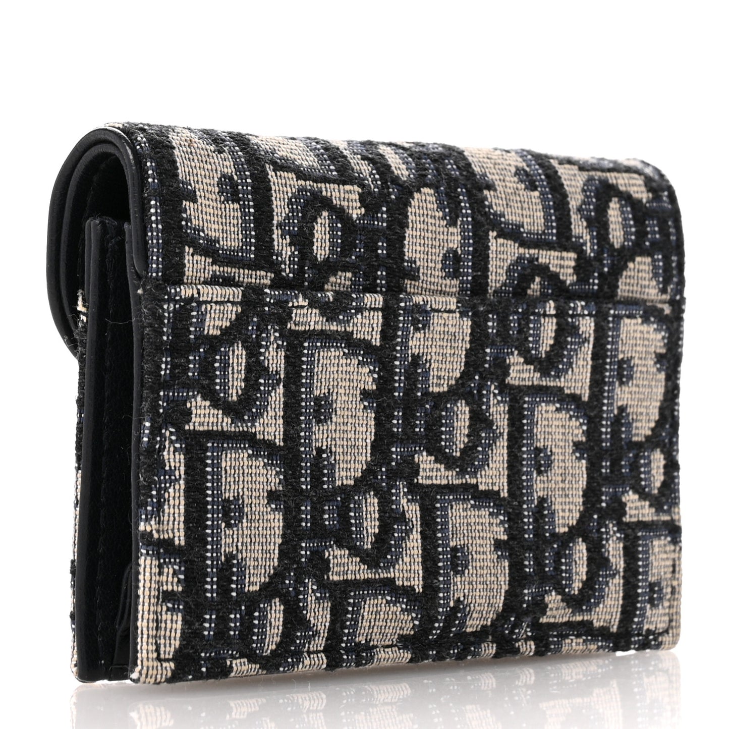 Oblique Saddle Card Holder Blue