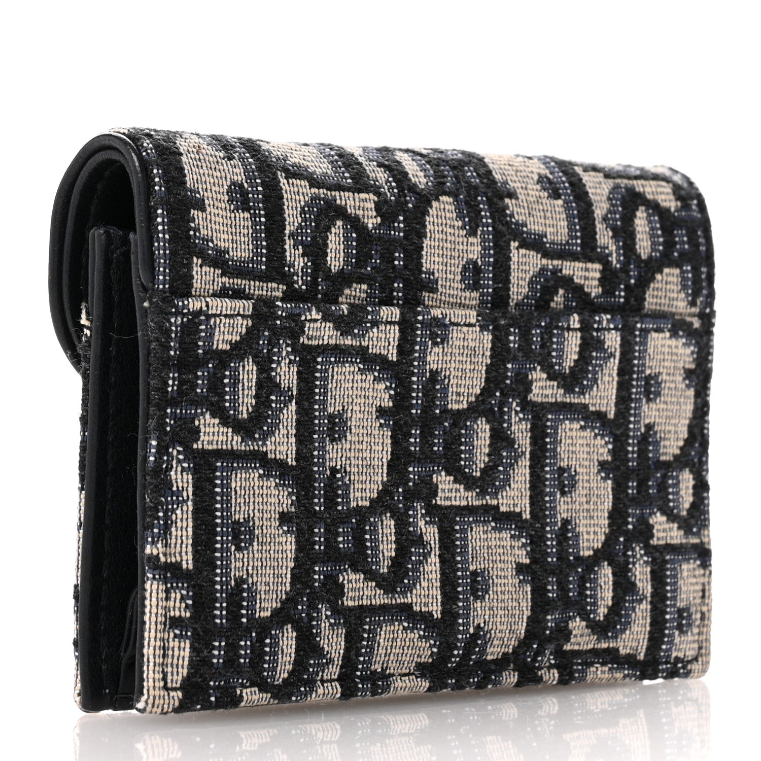 Christian Dior Oblique Saddle Card Holder Blue 3 of 8