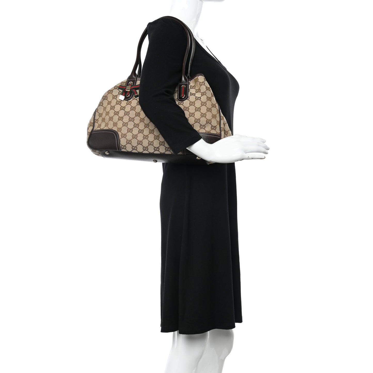 Monogram Medium Princy Tote Dark Brown