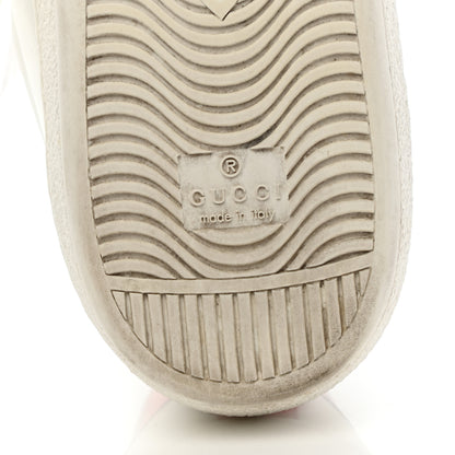 Gucci Calfskin Ayers Kingsnake Embroidered Mens Ace Sneakers 8 Green Red 6 of 9