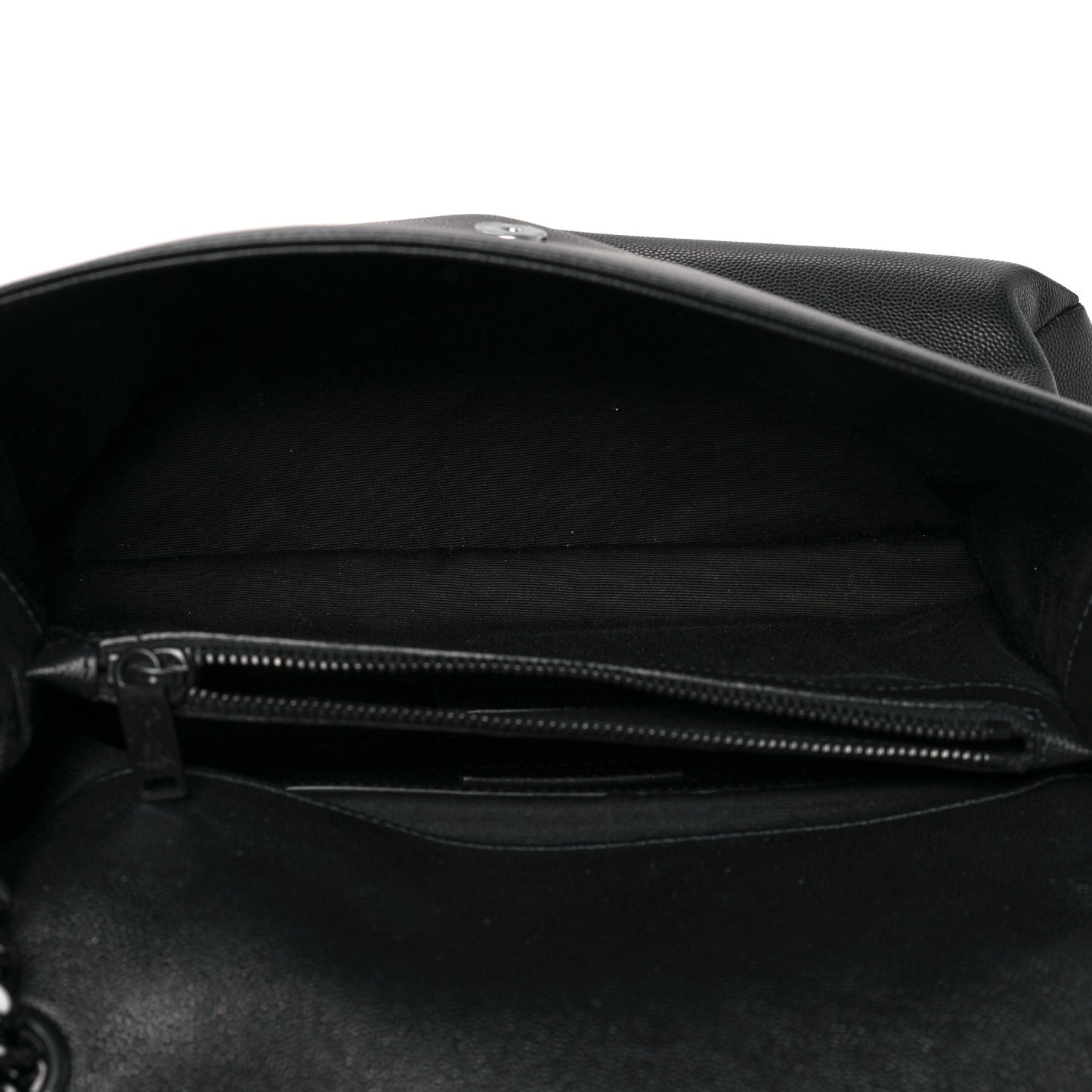 Grain De Poudre Medium West Hollywood Monogram Fold-Over Black