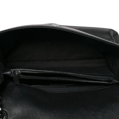 Saint Laurent Grain De Poudre Medium West Hollywood Monogram Fold-Over Black 5 of 9