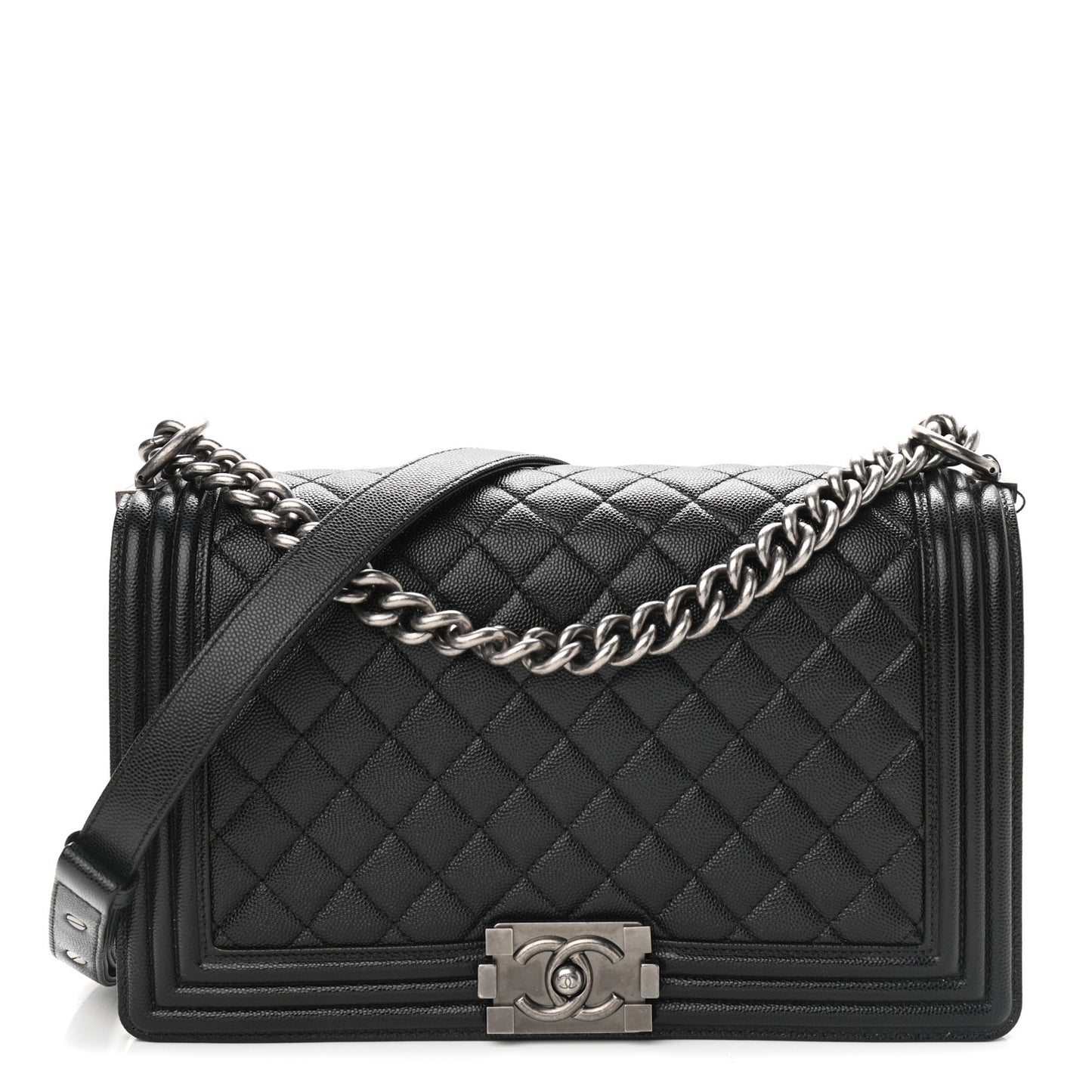 Caviar Quilted New Medium Boy Flap Black