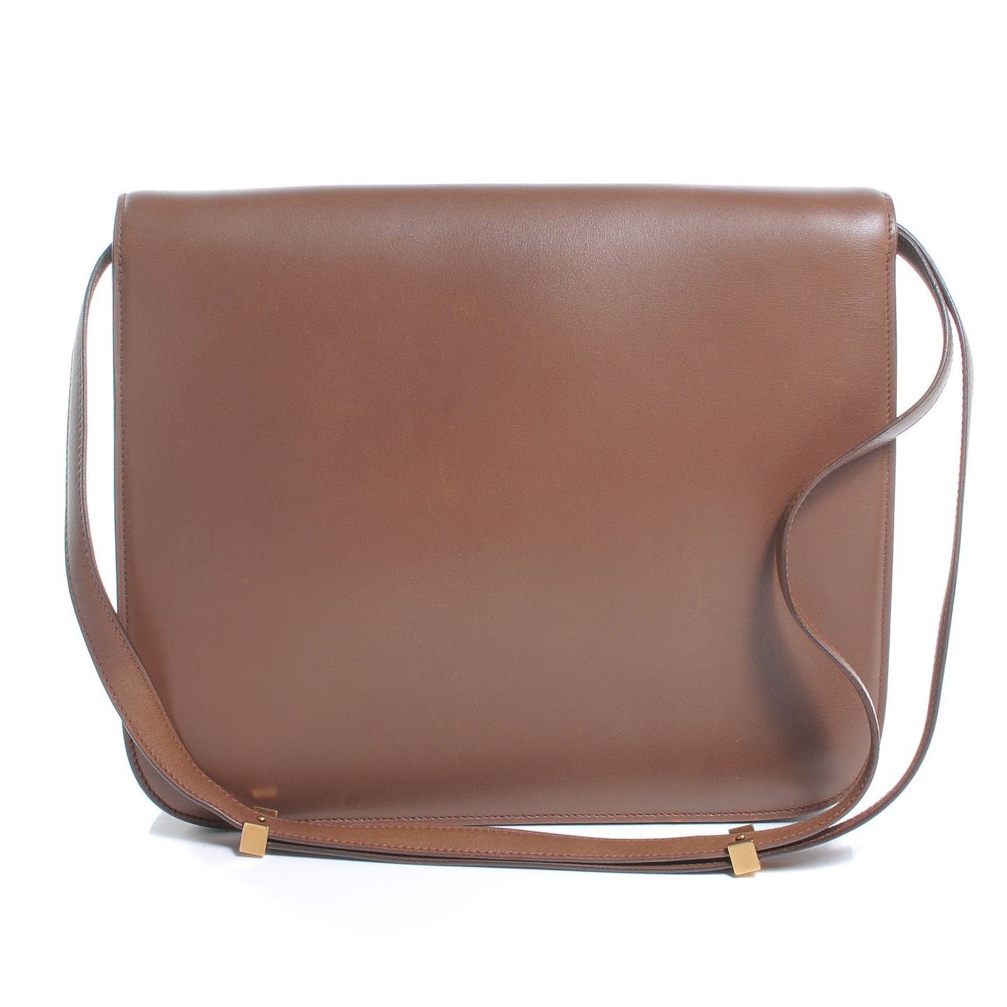 Leather Large Classic Box Flap Bag Camel