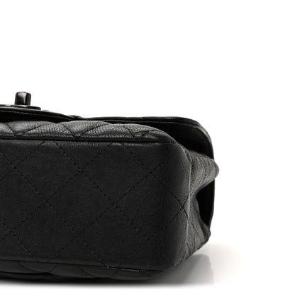 Chanel Crumpled Calfskin Quilted Mini Rectangular Flap So Black 10 of 10